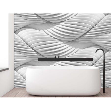 Moderne Fototapete - Abstrakte Wellen 3D | Feeby