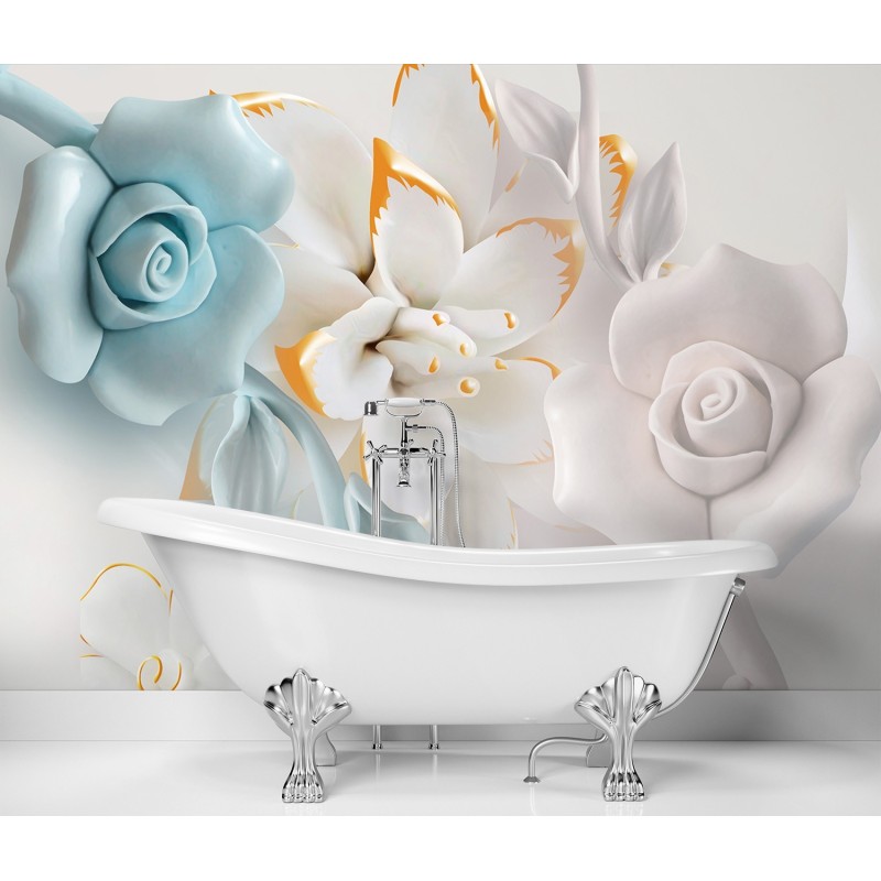 Fototapete - Blumen abstrakt 3d | Feeby