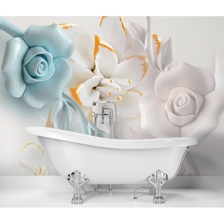 Fototapete - Blumen abstrakt 3d | Feeby