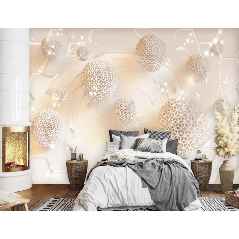 Fototapete - Sphären im Wirbel 3d | Feeby