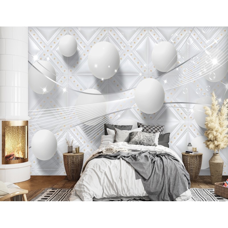 Modische Fototapete - Kugeln Textur 3d | Feeby