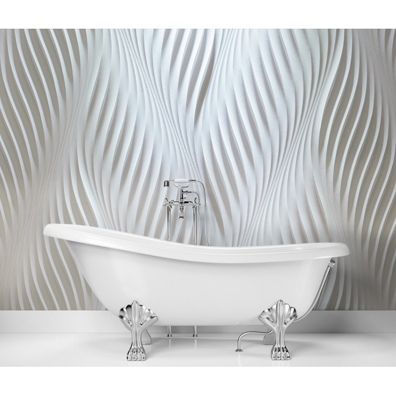 Stilvolle Fototapete - Abstrakte Wellen 3d | Feeby