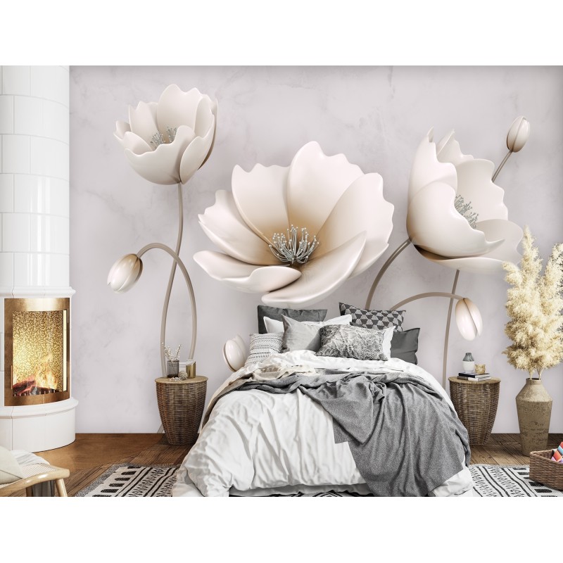 Moderne Fototapete - Abstrakte Blumen | Feeby