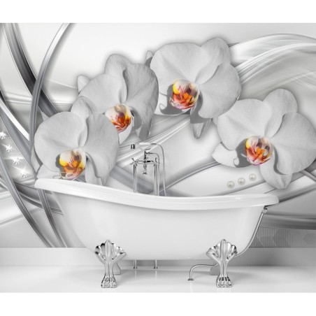 Stilvolle Fototapete - Abstrakte Orchideen | Feeby