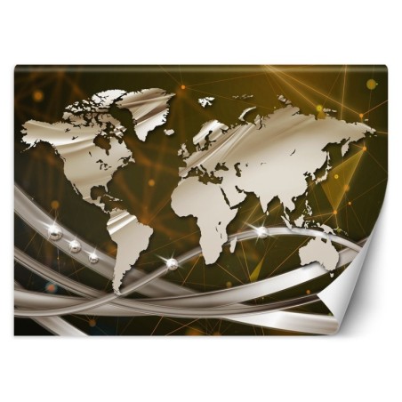 Fototapete - Konturen der Kontinente | Feeby