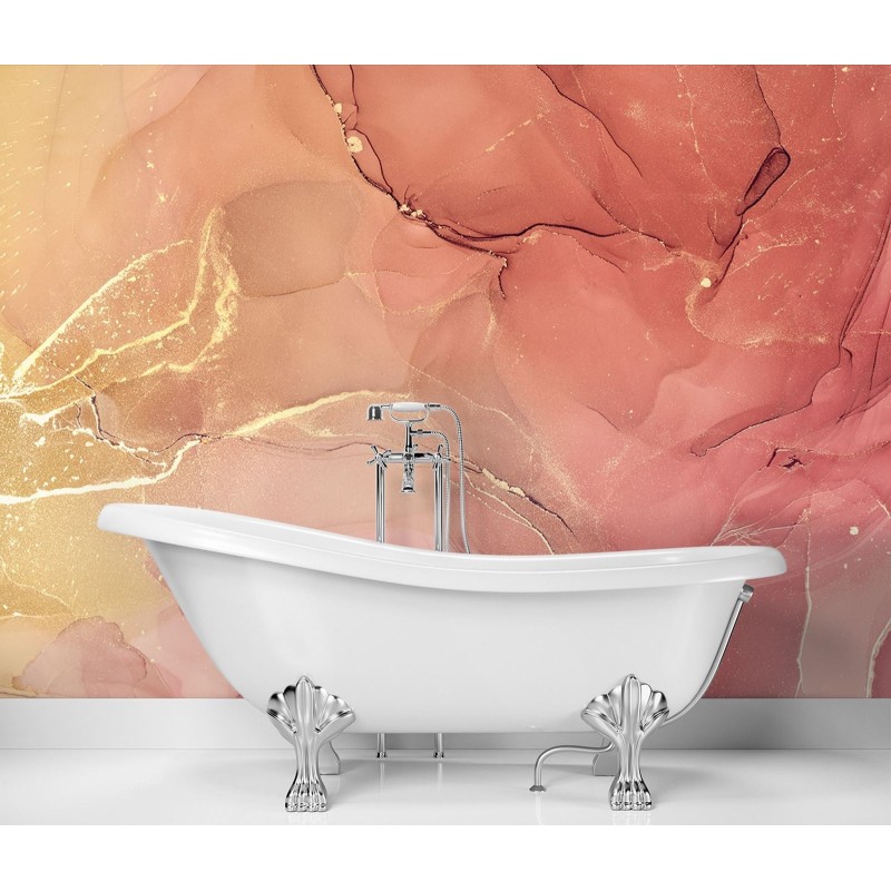 Moderne Fototapete - Abstrakt Rosa Gold | Feeby