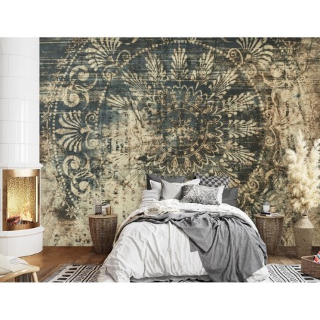 Fototapete - Gealtertes Vintage-Ornament | Feeby