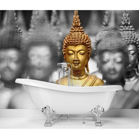 Moderne Fototapete - Gold Buddha Zen | Feeby