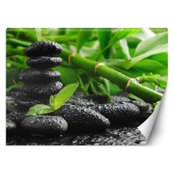 Modische Fototapete - Bambus Zen Steine | Feeby