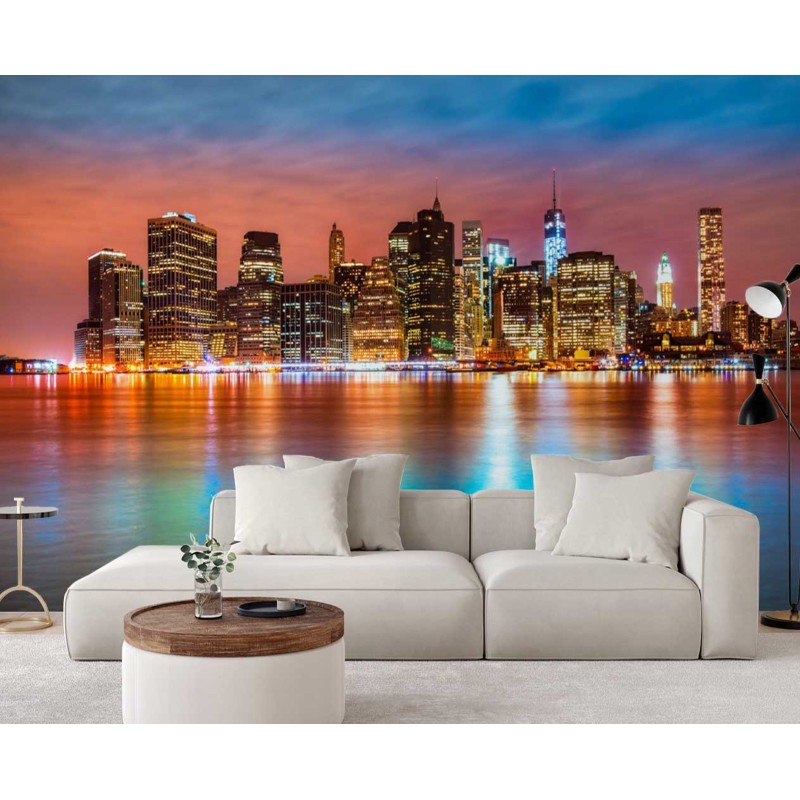 Fototapete - Manhattan bei Nacht | Feeby