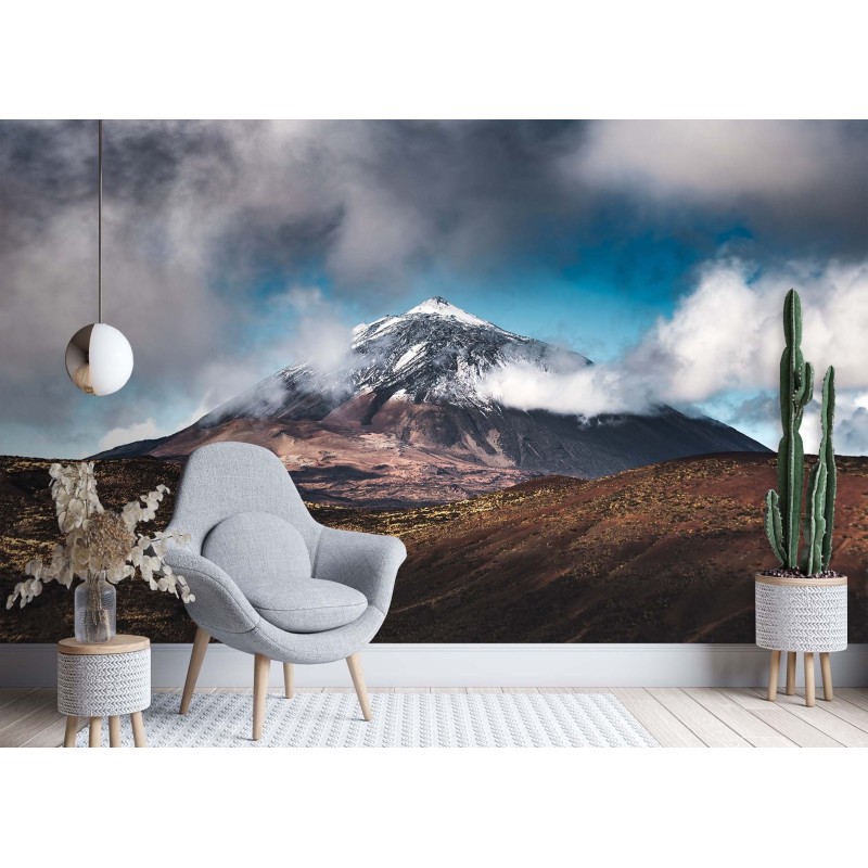 Stilvolle Fototapete - Berge Gipfel in den Wolken | Feeby