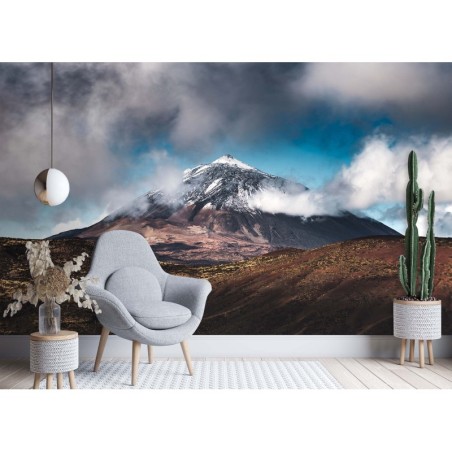 Stilvolle Fototapete - Berge Gipfel in den Wolken | Feeby