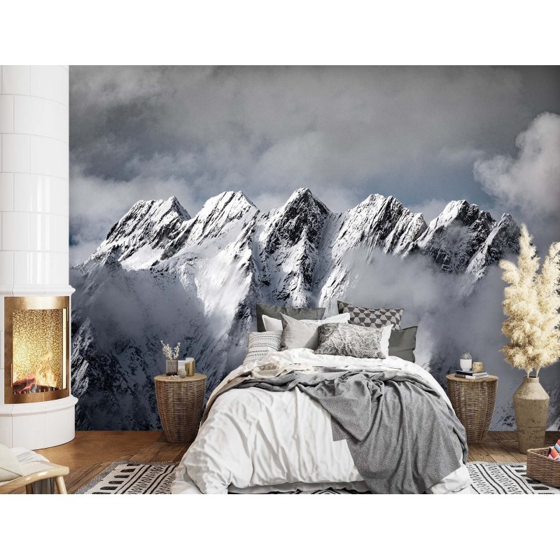 Moderne Fototapete - Berge im Winter | Feeby