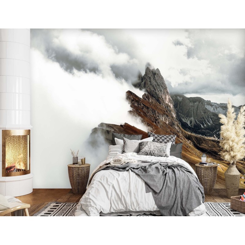 Stilvolle Fototapete - Berge in den Wolken | Feeby