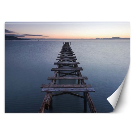 Moderne Fototapete - See mit Brücke | Feeby