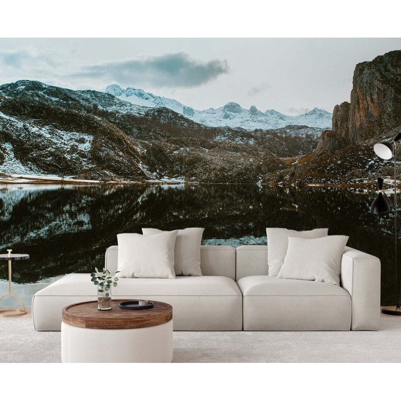 Modische Fototapete - See in den Bergen | Feeby