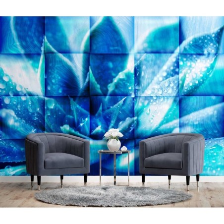 Modische Fototapete - Blaue Blume | Feeby