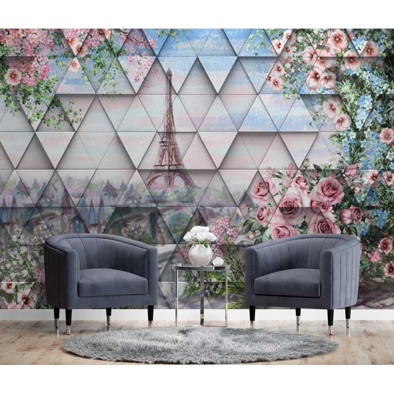 Fototapete - Eiffelturm Paris 3d | Feeby