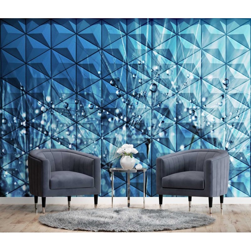 Fototapete - Pusteblume 3d Tautropfen | Feeby