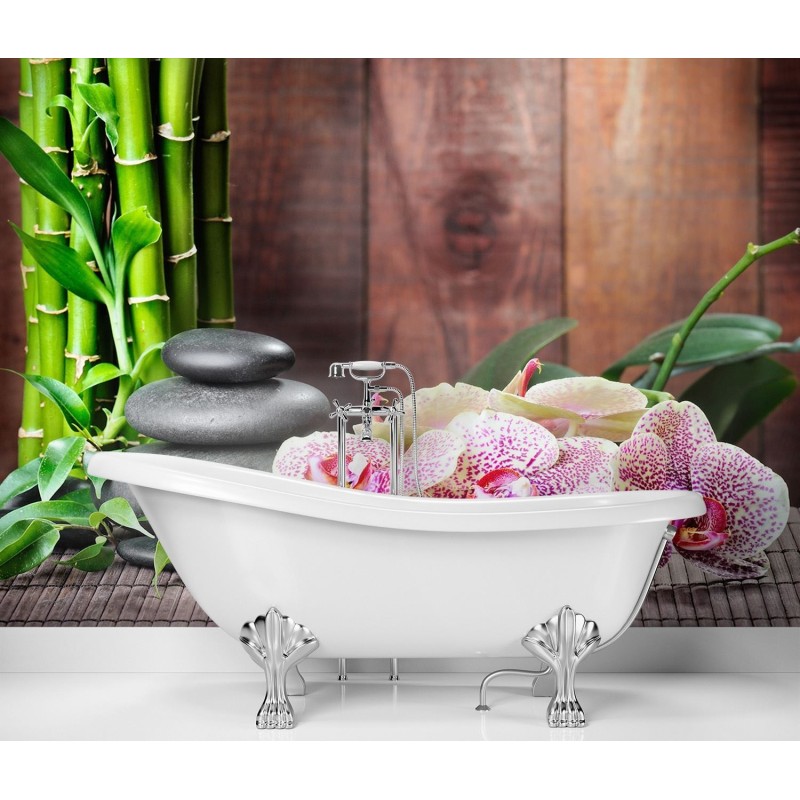 Fototapete - Orchidee mit Bambus | Feeby