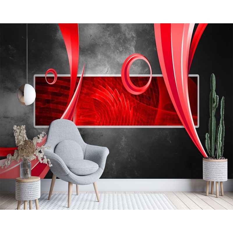 Fototapete - Geometrische Abstrakt Grau Hintergrund | Feeby