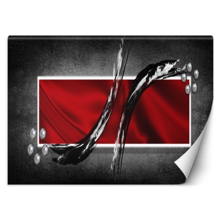 Fototapete - Geometrische Komposition in Rot | Feeby