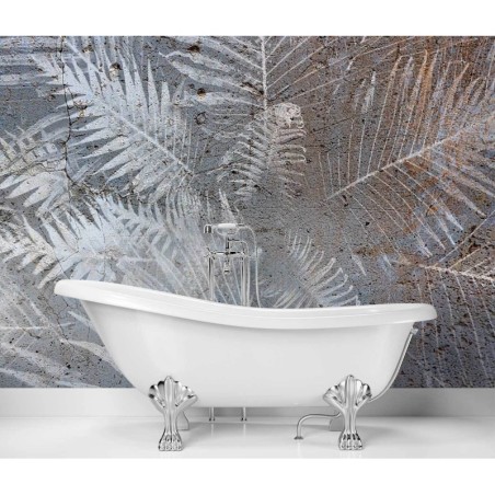 Fototapete - Palmenblätter auf Beton | Feeby