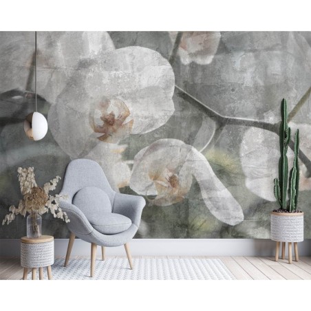 Moderne Fototapete - Orchidee Blumen Retro | Feeby