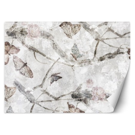 Fototapete - Schmetterlinge Aquarell Beton | Feeby