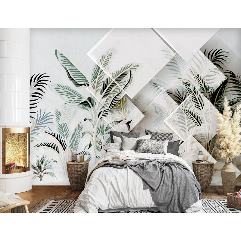 Fototapete - 3D-Blätter | Feeby