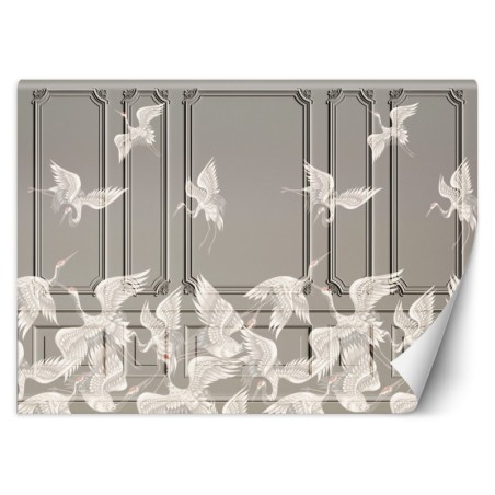 Stilvolle Fototapete - Kraniche im Flug | Feeby