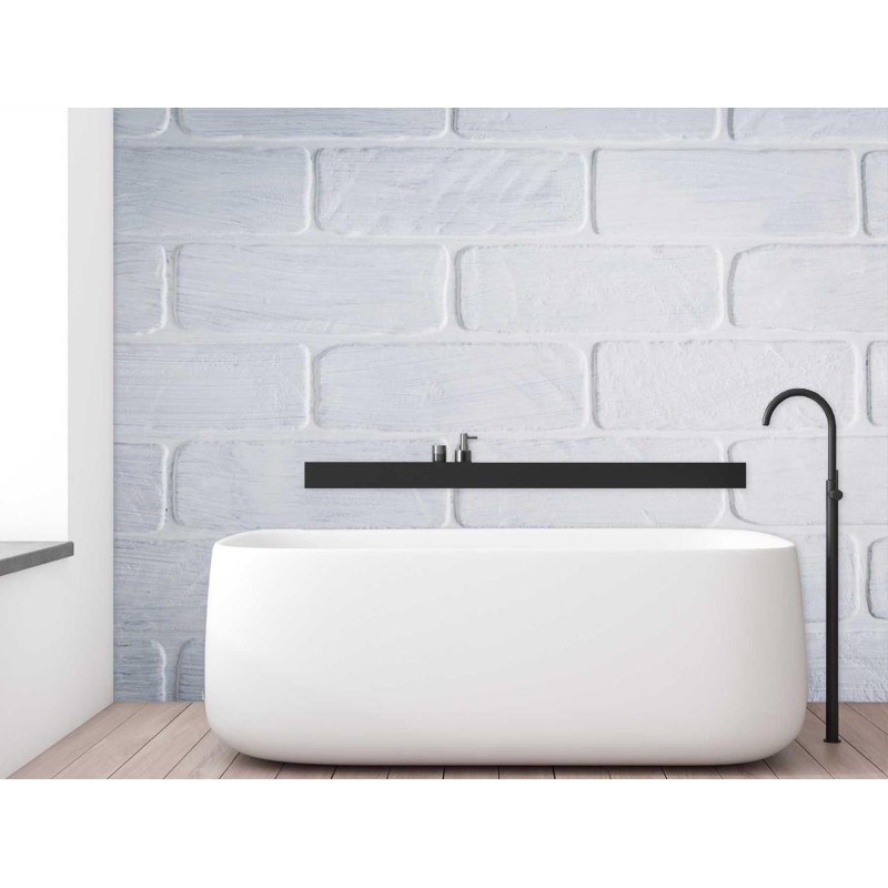 Modische Fototapete - Weiße Ziegelwand Mauer Beton | Feeby