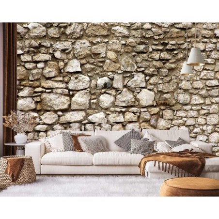 Modische Fototapete - Steinoptik Mauer Steinwand 3d | Feeby
