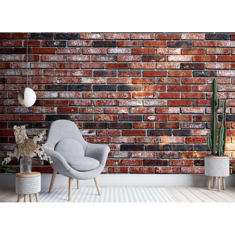 Fototapety tekstury na ścianę - Mur z czerwonej cegły | FEEBY