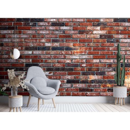 Stilvolle Fototapete - Rote Ziegel Backsteinmauer | Feeby