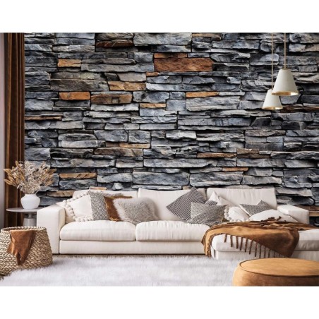 Modische Fototapete - Steinoptik Mauer Ziegel | Feeby