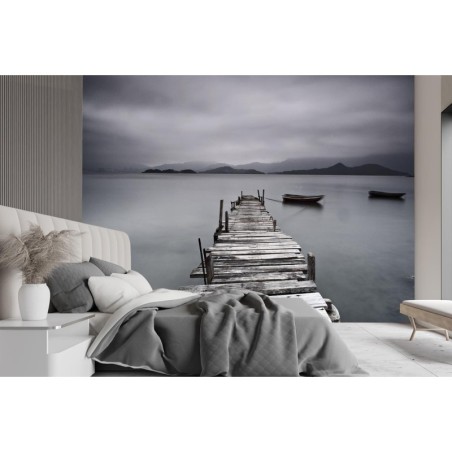 Modische Fototapete - Alte Brücke über den See | Feeby